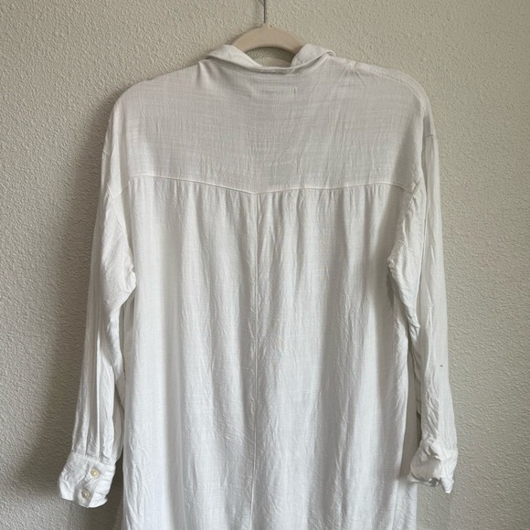 L*space Women's XS/S White Midi Cover-up Dress Button Down Vacation Resortwear - Picture 9 of 10